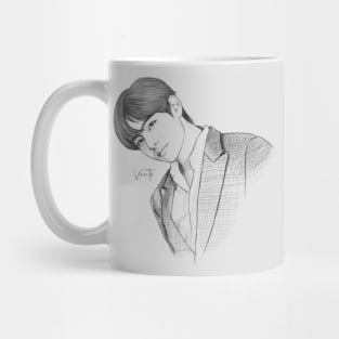 BTS V SKETCH WHITE BG Mug